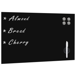 Tableau noir magnétique mural Verre 50x30 cm 