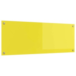 Crédence de cuisine Jaune 110x40x0,6 cm en verre trempé 