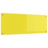 Crédence de cuisine Jaune 110x40x0,6 cm en verre trempé 