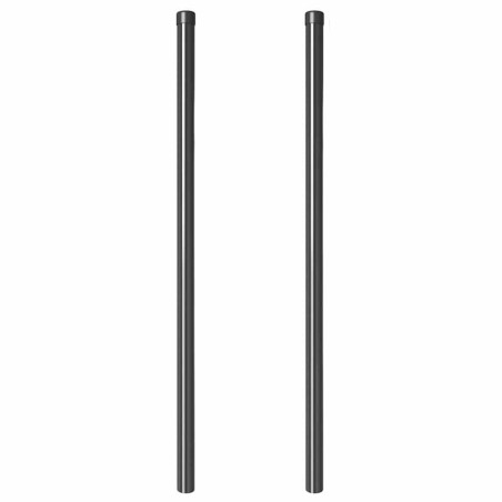 Poteaux de clôture 2 pcs Gris 120 cm Acier peint par poudre 