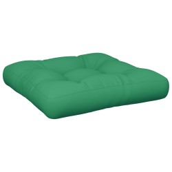 Coussin de palette vert 58x58x10 cm tissu 