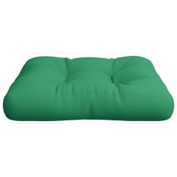 Coussin de palette vert 58x58x10 cm tissu 