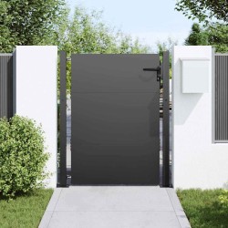 Porte de Jardin Noir 105 x 150 cm Acier peint par poudre 