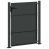 Porte de Jardin Noir 105 x 150 cm Acier peint par poudre 