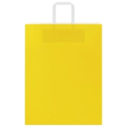 Sacs en papier 50 pcs avec poignées jaune 32x12x42 cm 