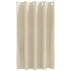 Rideaux occultants avec œillets 2 pcs en velours crème 