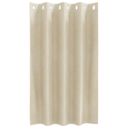 Rideaux occultants avec œillets 2 pcs en velours crème 