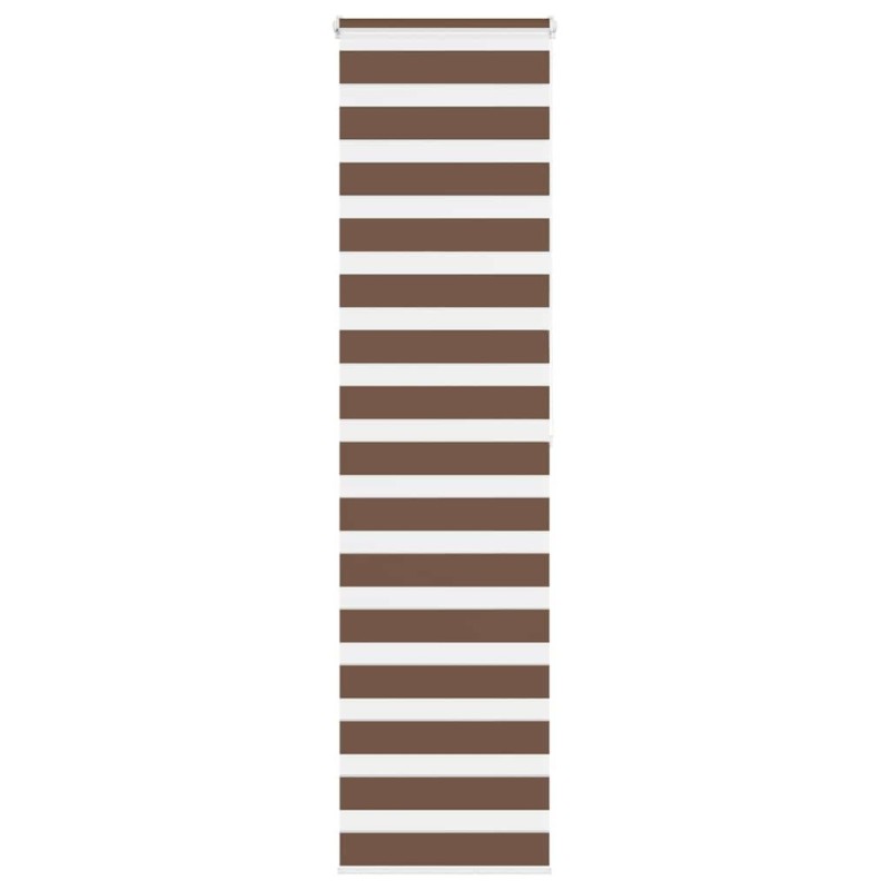 Store zèbre marron 60x200 cm largeur du tissu 55,9 cm polyester 