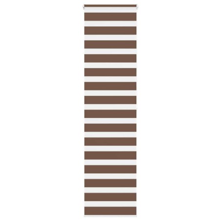 Store zèbre marron 60x200 cm largeur du tissu 55,9 cm polyester 