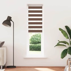 Store zèbre marron 60x200 cm largeur du tissu 55,9 cm polyester 