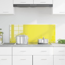 Écran de cuisine Jaune 100x40x0.6 cm Verre trempé 