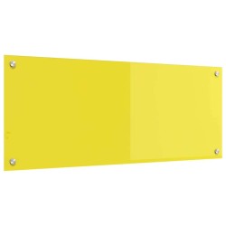Écran de cuisine Jaune 100x40x0.6 cm Verre trempé 