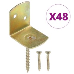 Supports de panneau de clôture 48pcs Forme en L Métal galvanisé 
