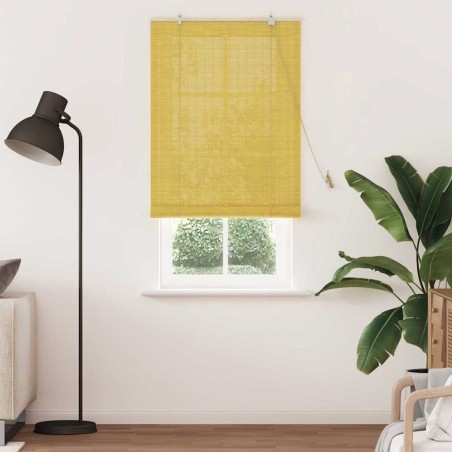 Stores et Occultants avec des rideaux Jaune 80 x 220 cm Bambou 