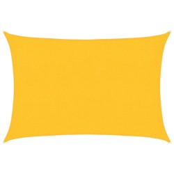 Voile d'ombrage 160 g/m² rectangulaire jaune 2x2,5 m PEHD 