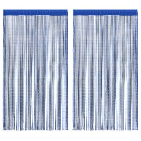 Rideau en fils 2 pcs 100 x 250 cm Bleu 