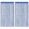 Rideau en fils 2 pcs 100 x 250 cm Bleu 