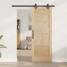 Porte coulissante avec kit 'ORKDAL'en bois massif de pin 