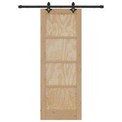 Porte coulissante avec kit 'ORKDAL'en bois massif de pin 