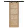 Porte coulissante avec kit 'ORKDAL'en bois massif de pin 
