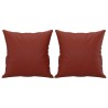 Coussins décoratifs lot de 2 Rouge bordeaux 40x40 cm Similicuir 