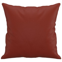 Coussins décoratifs lot de 2 Rouge bordeaux 40x40 cm Similicuir 