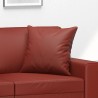 Coussins décoratifs lot de 2 Rouge bordeaux 40x40 cm Similicuir 