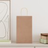 Sacs en papier 50 pcs avec poignées marron 21x11x36 cm 