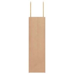 Sacs en papier 50 pcs avec poignées marron 21x11x36 cm 