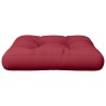 Coussin de palette rouge bordeaux 50x50x12 cm tissu 