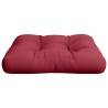 Coussin de palette rouge bordeaux 50x50x12 cm tissu 