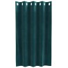 Rideaux Occultants avec Œillets 2 pcs Vert Foncé Velours 