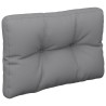 Coussin de palette gris 50x40x12 cm tissu 
