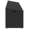 Boîte de rangement de jardin noir 220x50x58 cm résine tressée 