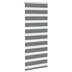 Store zèbre gris foncé largeur du tissu 60,9 cm polyester 