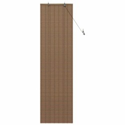 Store de Fenêtre avec des rideaux Marron 60 x 220 cm Bambou 