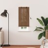 Store de Fenêtre avec des rideaux Marron 60 x 220 cm Bambou 