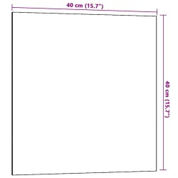 Tableau noir magnétique mural blanc 40x40 cm verre trempé 