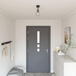 Luminaires plafond avec abat-jour en verre ajustable anthracite E27 