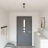 Luminaires plafond avec abat-jour en verre ajustable anthracite E27 