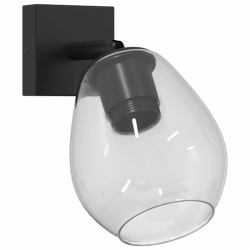 Luminaires plafond avec abat-jour en verre ajustable anthracite E27 