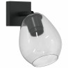 Luminaires plafond avec abat-jour en verre ajustable anthracite E27 