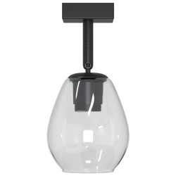 Luminaires plafond avec abat-jour en verre ajustable anthracite E27 