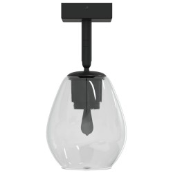 Luminaires plafond avec abat-jour en verre ajustable anthracite E27 