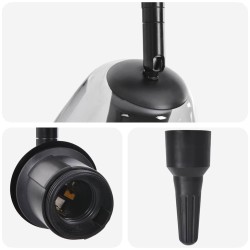 Luminaires plafond avec abat-jour en verre ajustable anthracite E27 