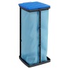 Porte-sacs poubelles 2 pcs noir et bleu 60 L PP 