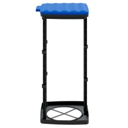 Porte-sacs poubelles 2 pcs noir et bleu 60 L PP 