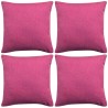 Housses de coussin 4 pcs Aspect de lin Rose 40x40 cm 