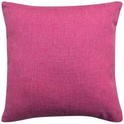 Housses de coussin 4 pcs Aspect de lin Rose 40x40 cm 