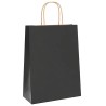 Sacs en papier 50 pcs avec poignées noir 26x12x35 cm 